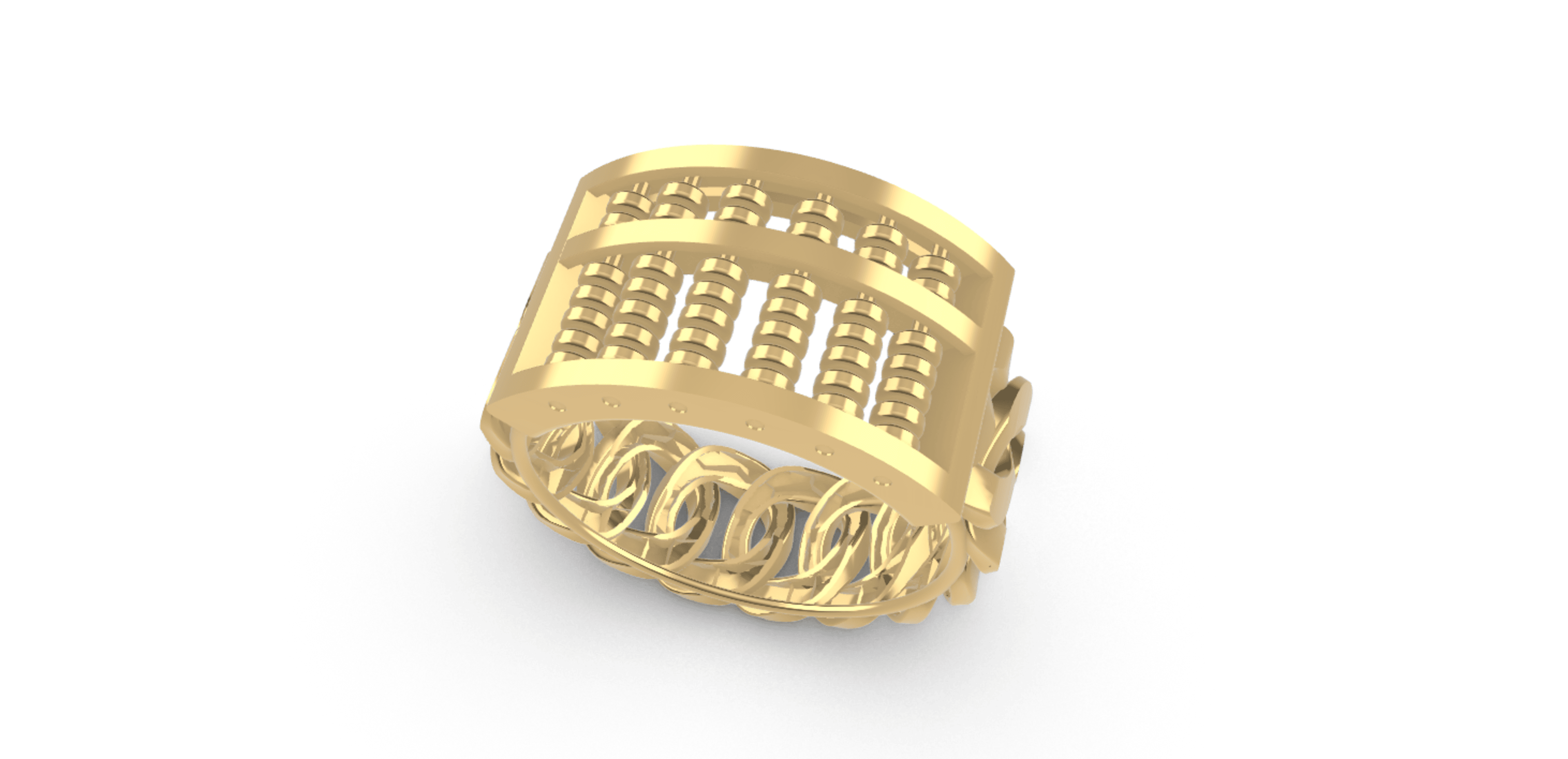 0254 Abacus Cuban Ring | Fab
