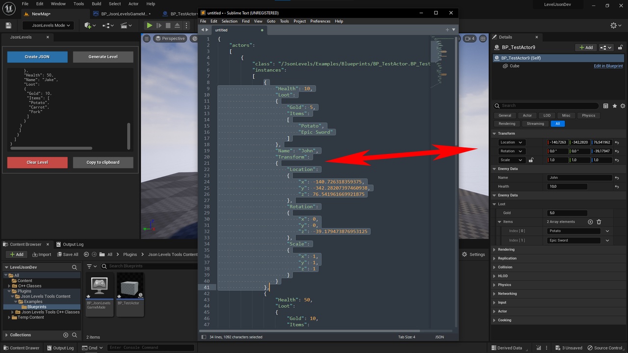 Json Levels | Fab