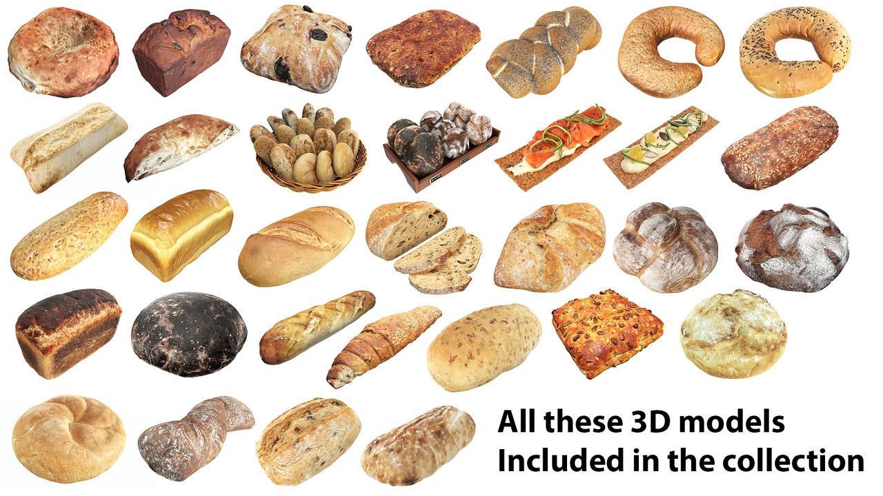 Multimedia 1 para anuncio Bakery & Bread Essentials – Photogrammetry PBR Collection