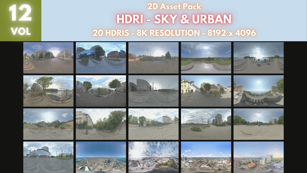 Multimedia 1 dla listy HDRI Pack 12 - 20 HDRIs - Sky & Urban
