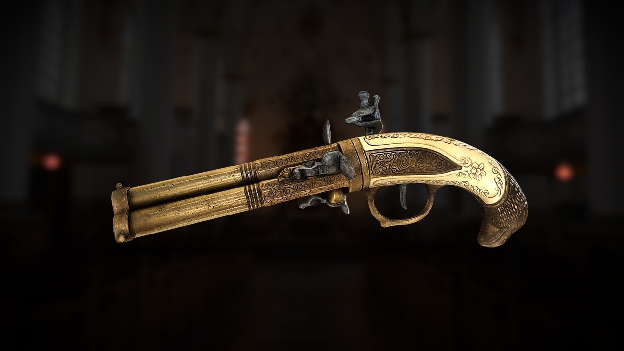 Media 1 for listing Decorative Prop Pepperbox Pistol