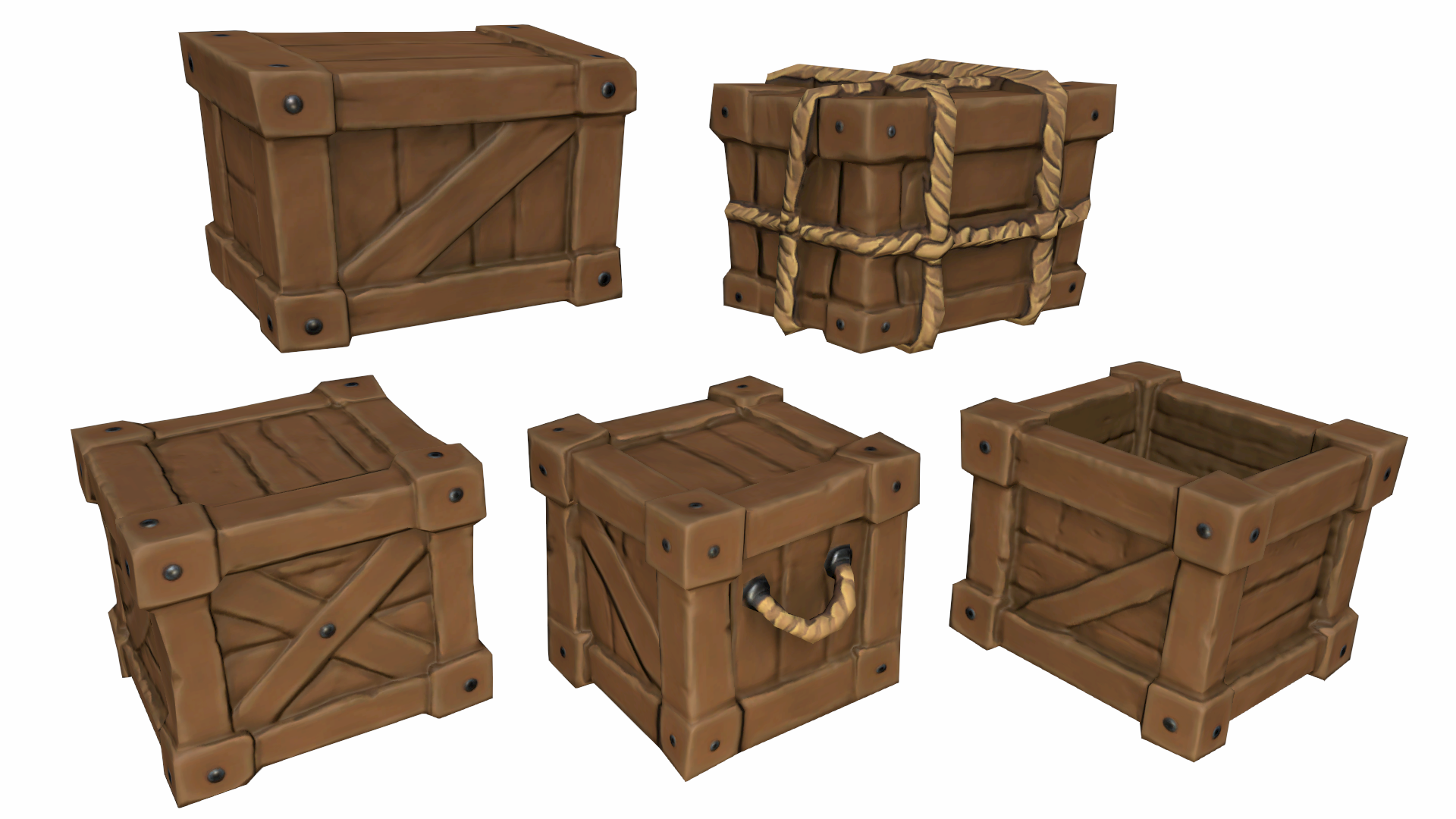 Star Container Rpg Stylized Fantasy RPG Crates Boxes Storage Containers | Fab