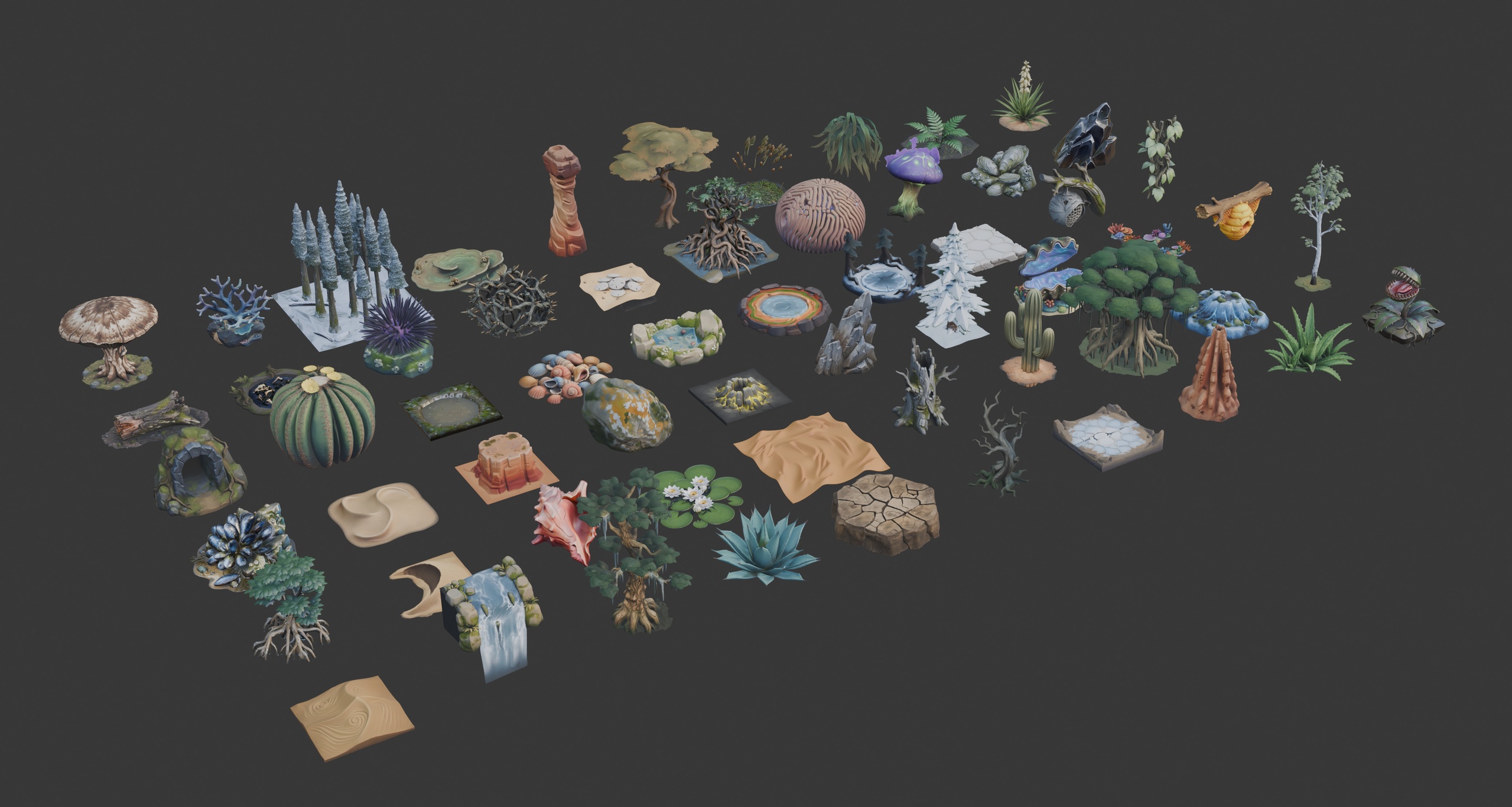 Media 1 for listing Stylized Environmental Props set