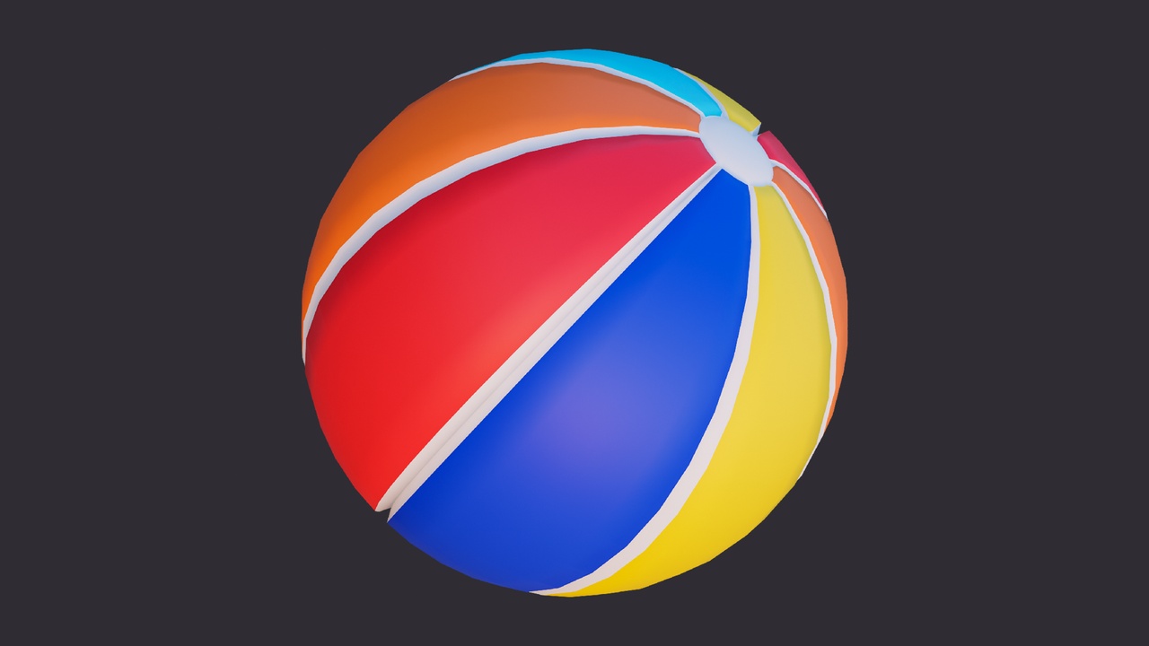 Media 1 for listing Low Poly Beach Ball