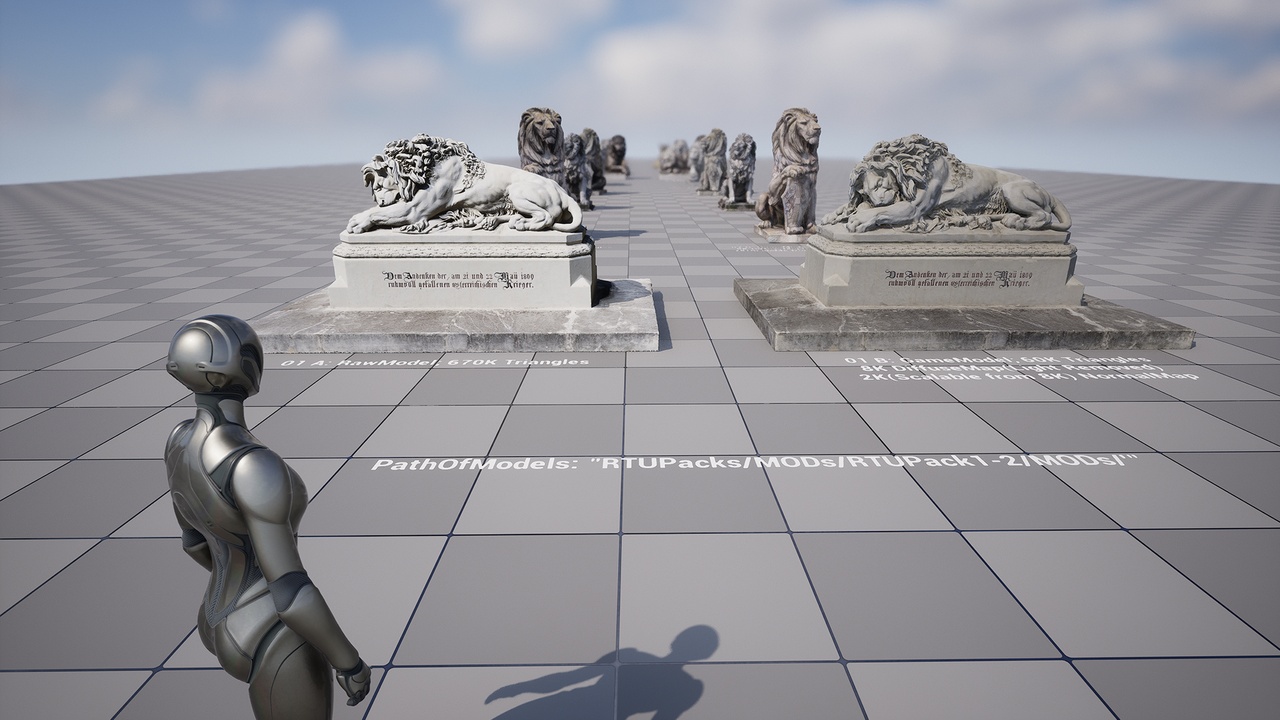 Media 1 for listing RTUPack1-2: Contains 10 Photorealistic Photogrammetry Statues of Lions