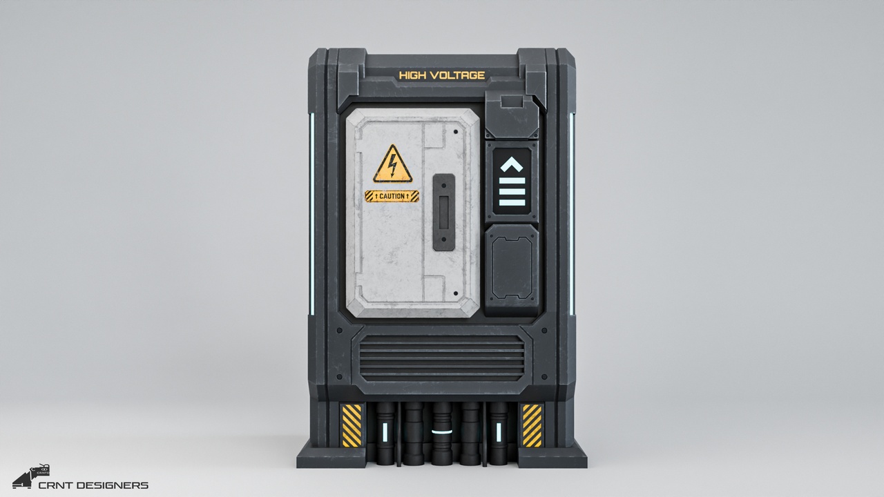 Media 1 for listing Sci-Fi Power Distribution Box - Industrial Electrical Generator