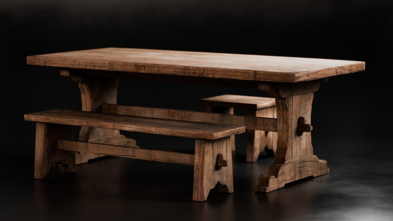 Media 1 for listing Medieval Table and Bench