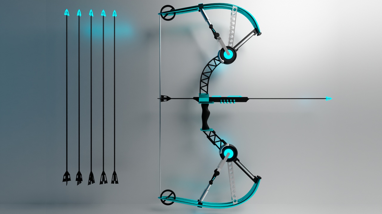 Media 1 for listing Futuristic Cyber Bow: High-Tech Weaponry for Sci-Fi Adventures