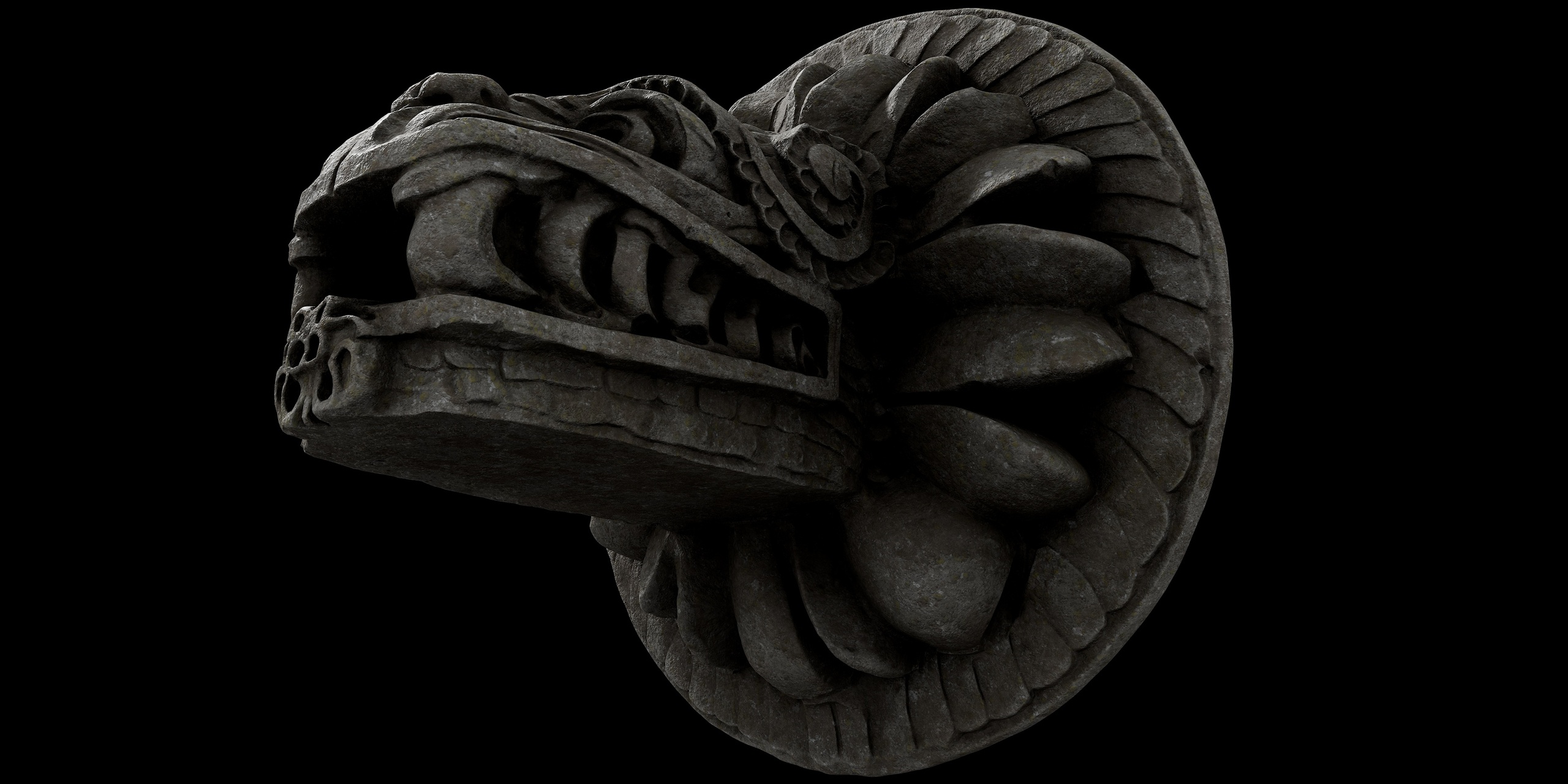 Media 1 for listing Aztec Feathered Serpent Sculpture