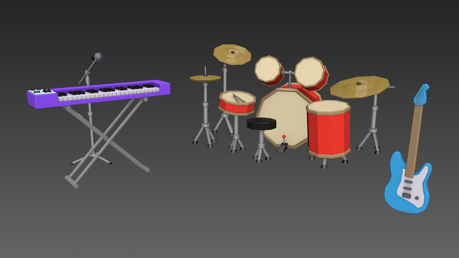 Low Poly Musical Instruments | Fab
