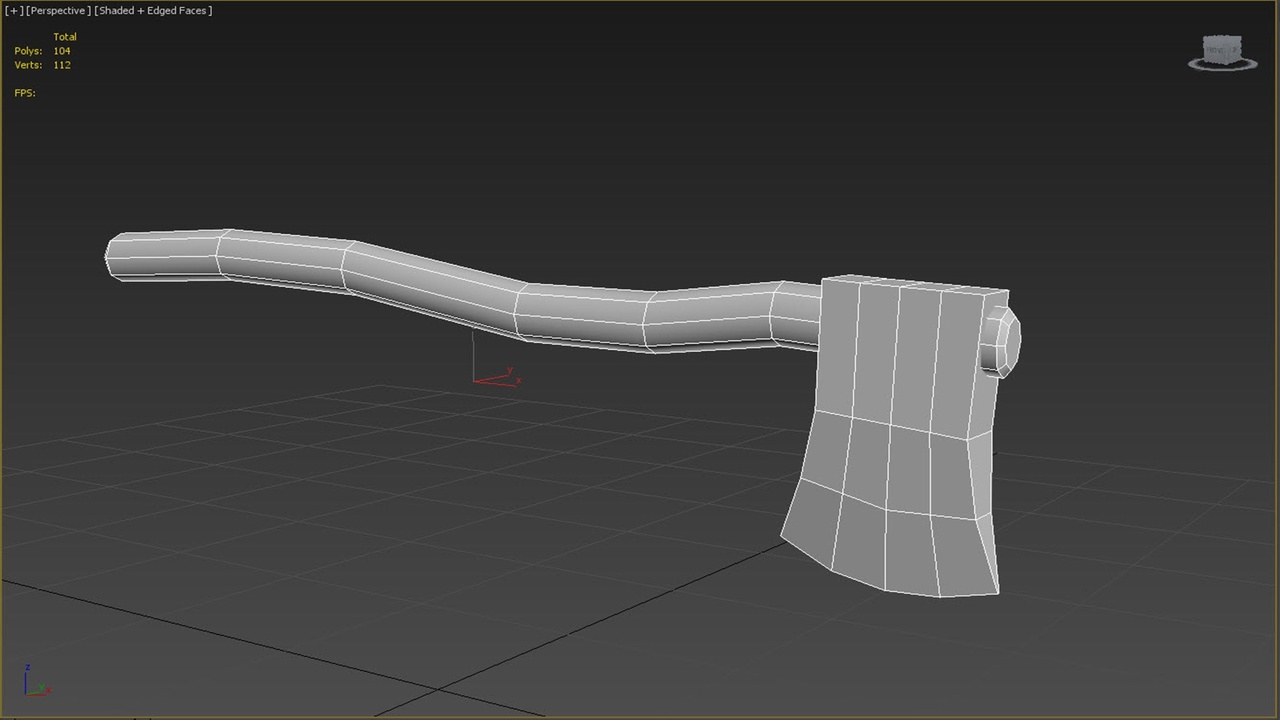 Media 1 for listing Stylized Logger Axe - Low Poly Survival Weapon