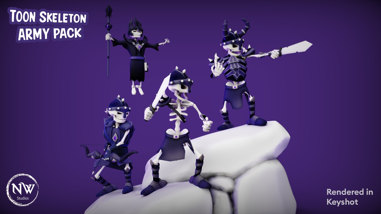 Media 1 for listing Toon Skeleton Army Pack