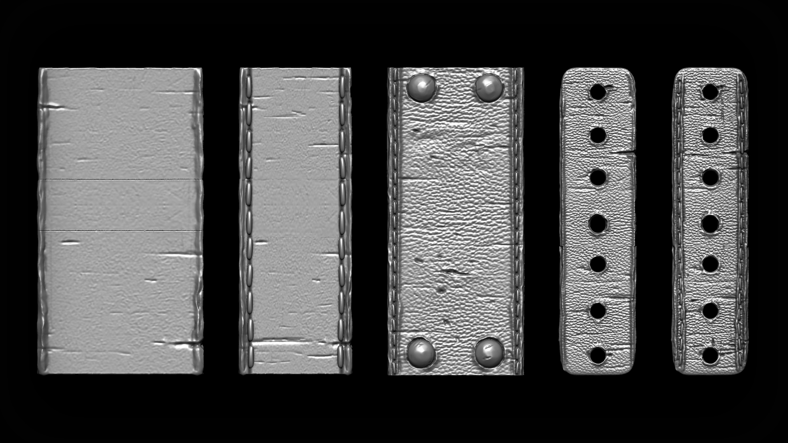 Media 1 for listing Zbrush - 30 Straps and Stitches IMM Curve Brush + Meshes