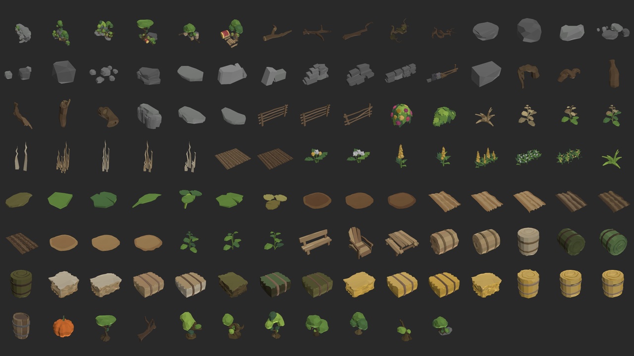 Media 1 for listing NatureForge FREE: Stylized Meadow & Farm Kit
