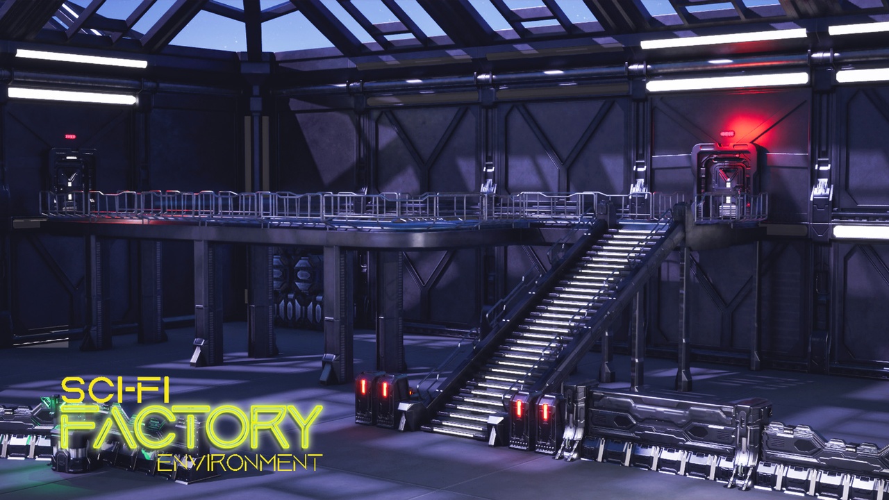 Media 1 for listing Sci-fi factory environment