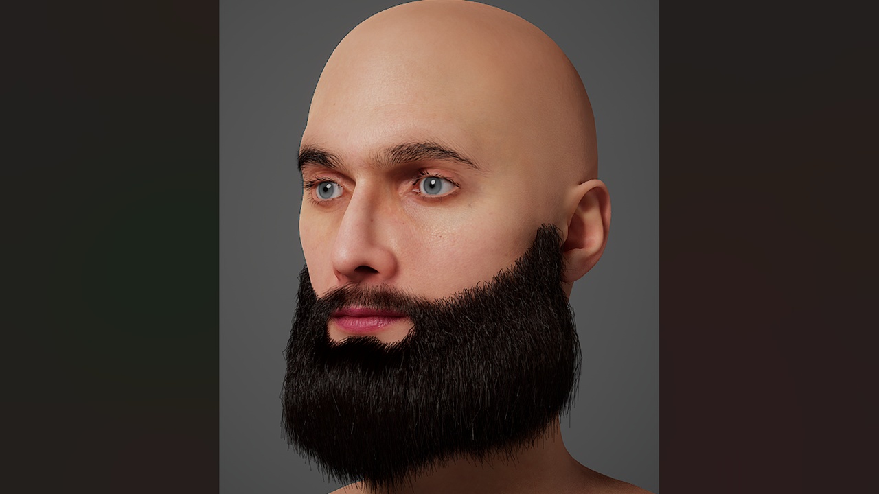 Media 1 for listing Full Viking Beard - MetaHuman Compatible Groom