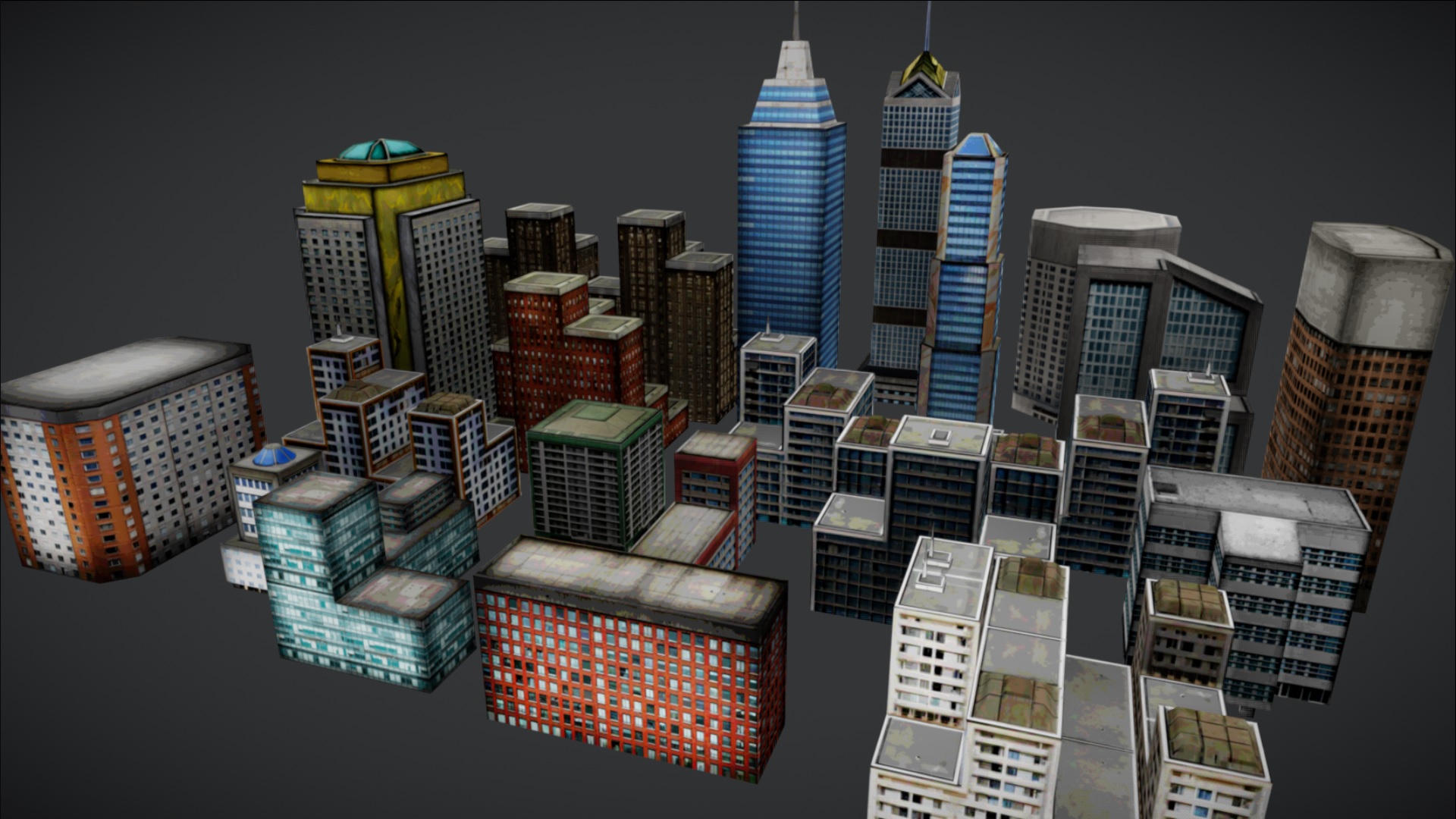 Collection of Building Low poly Retro PS1 | Fab