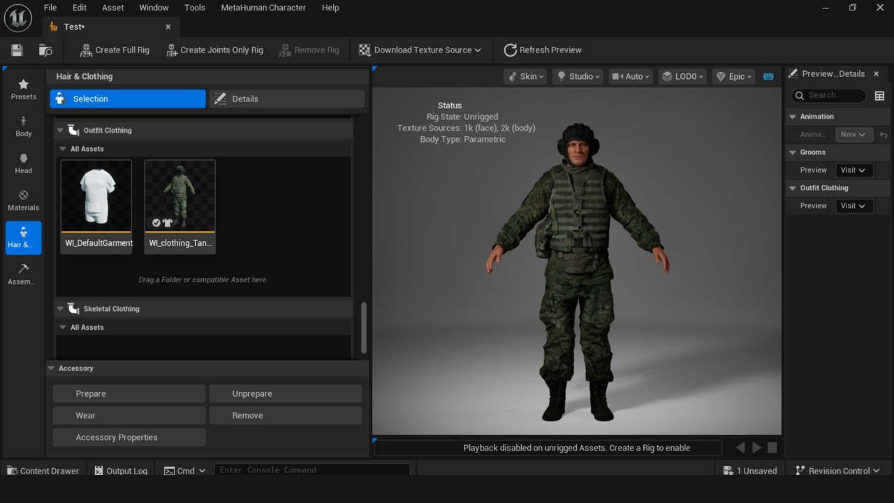 Media 1 for listing Metahuman Tank commander Outfit