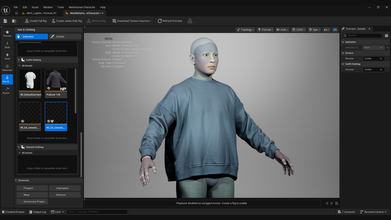 Media 1 for listing Sweater for Metahuman 37 - MHPKG