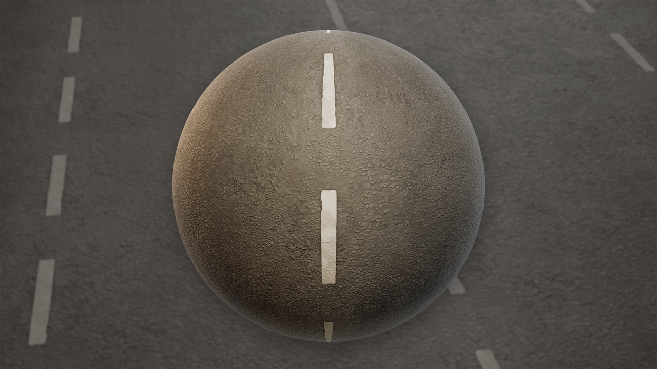 Media 1 for listing Stylized Road 01B: White Lines - Material