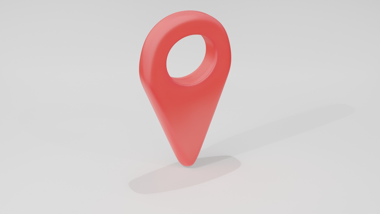 Media 1 for listing Location Pin 3D Model – Low Poly Map Marker