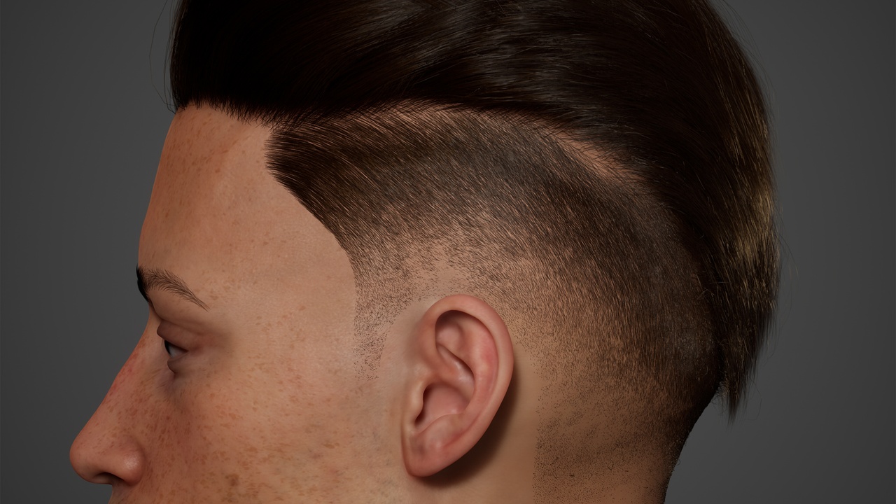 Media 1 for listing MetaHair 213- Groom hair for Metahumans - With lowpoly version in additional