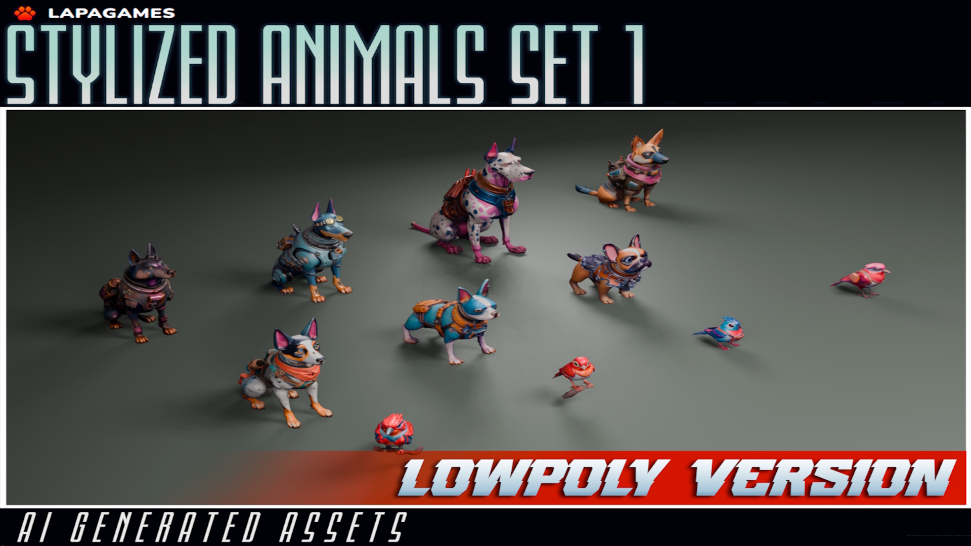 Stylized Animals Set 1 (LowPoly)🐕 | Fab