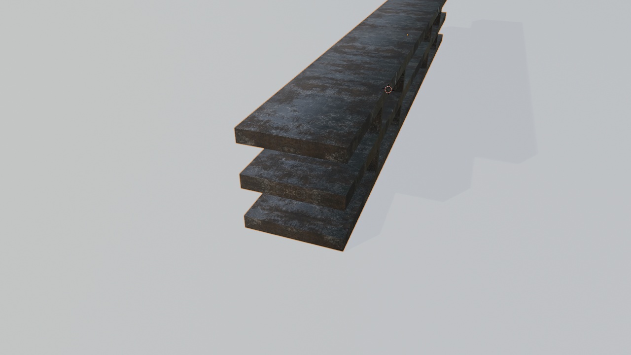 Media 1 for listing Weathered Steel Structural Beam – Industrial Model