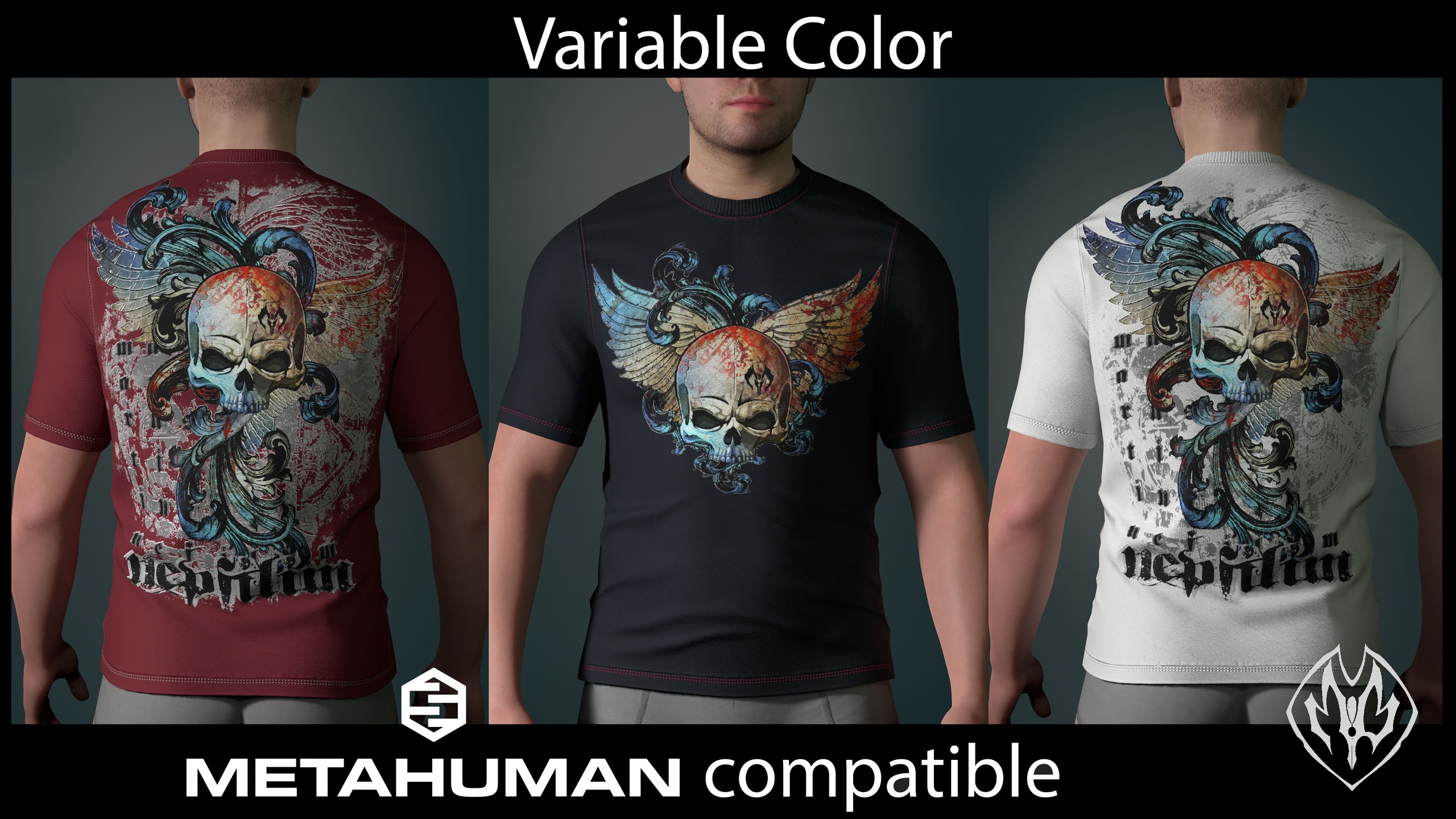 Media 1 for listing High Quality T-Shirt with Skull