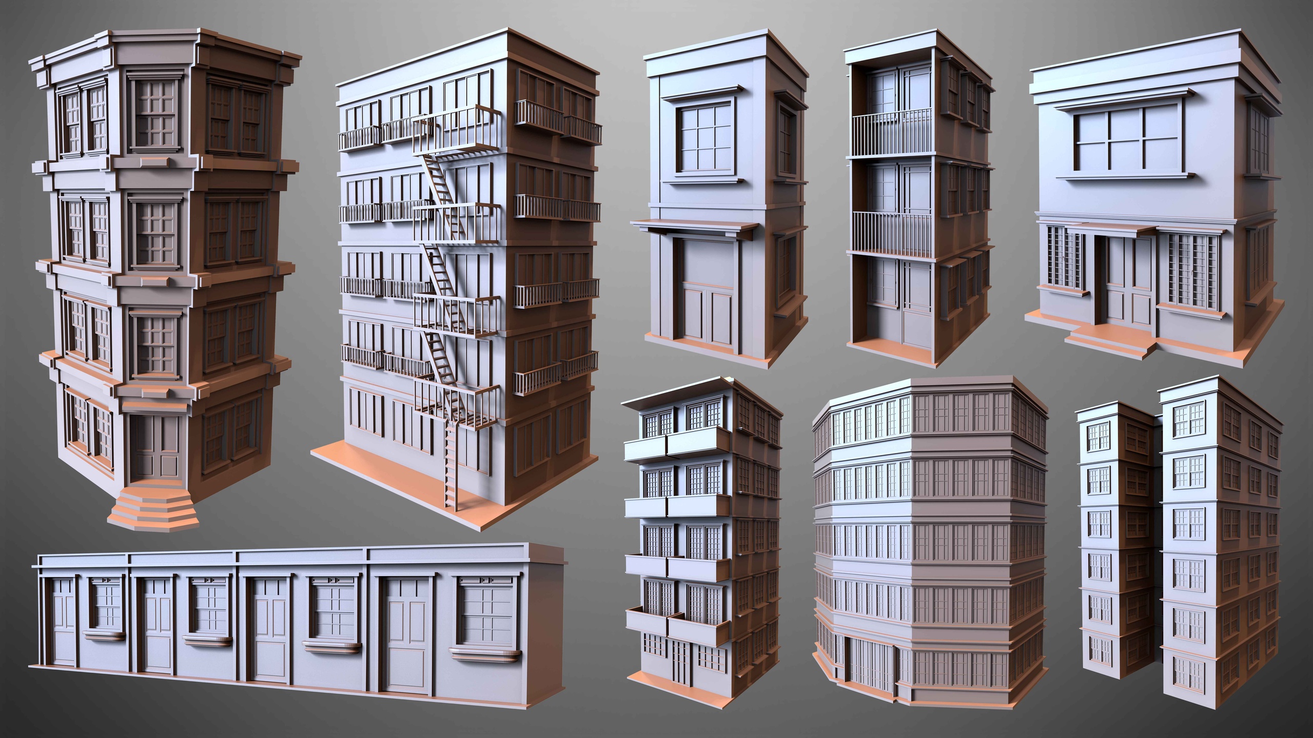 Pack of 20 Buildings Volume 02 제품 등록을 위한 미디어 1개