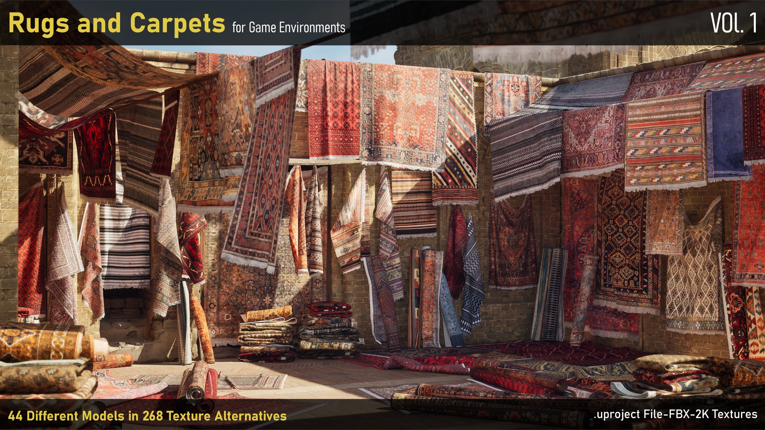 出品Rugs and Carpets for game environments-uproject-FBXのメディア1