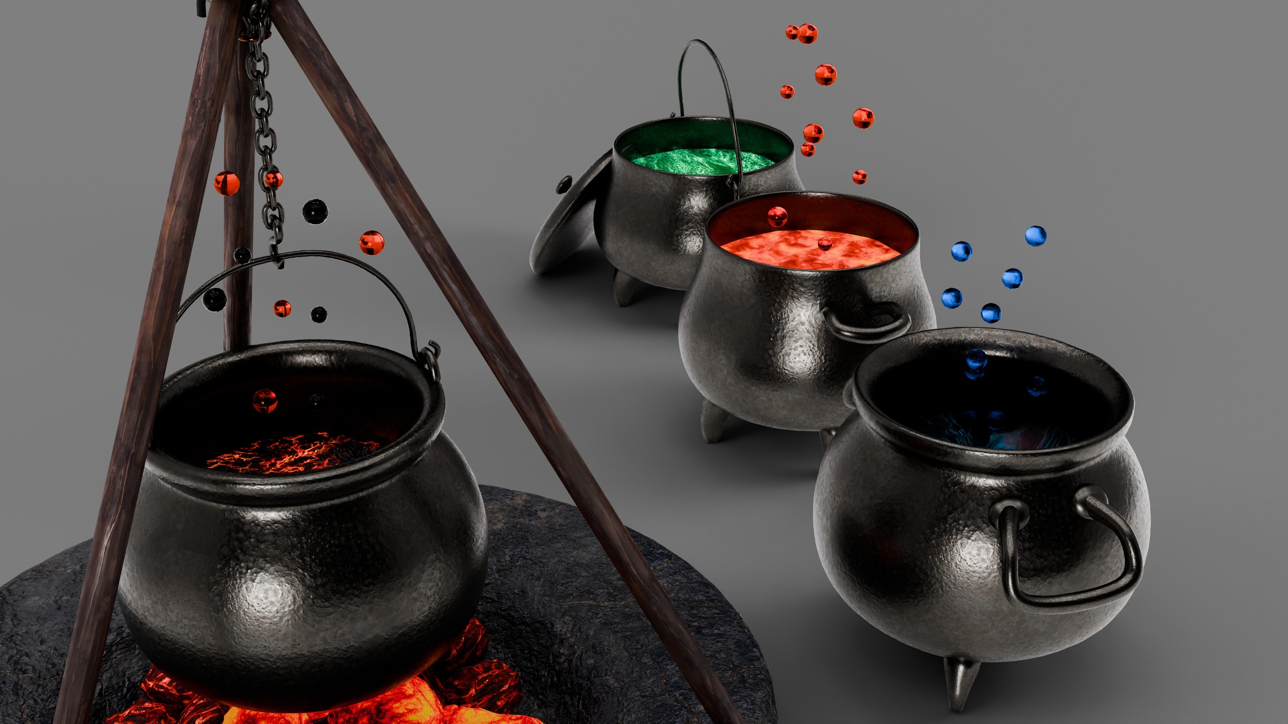 Media 1 for listing Stylized Fantasy Cauldron Kit (Modular)