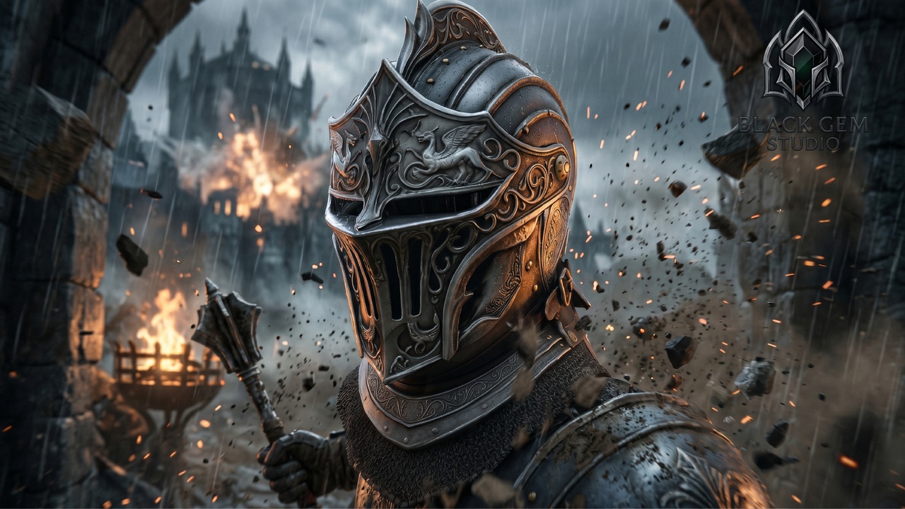 Media 1 for listing Griffin Vanguard Knight Helmet for Dark Fantasy Metahuman Warriors