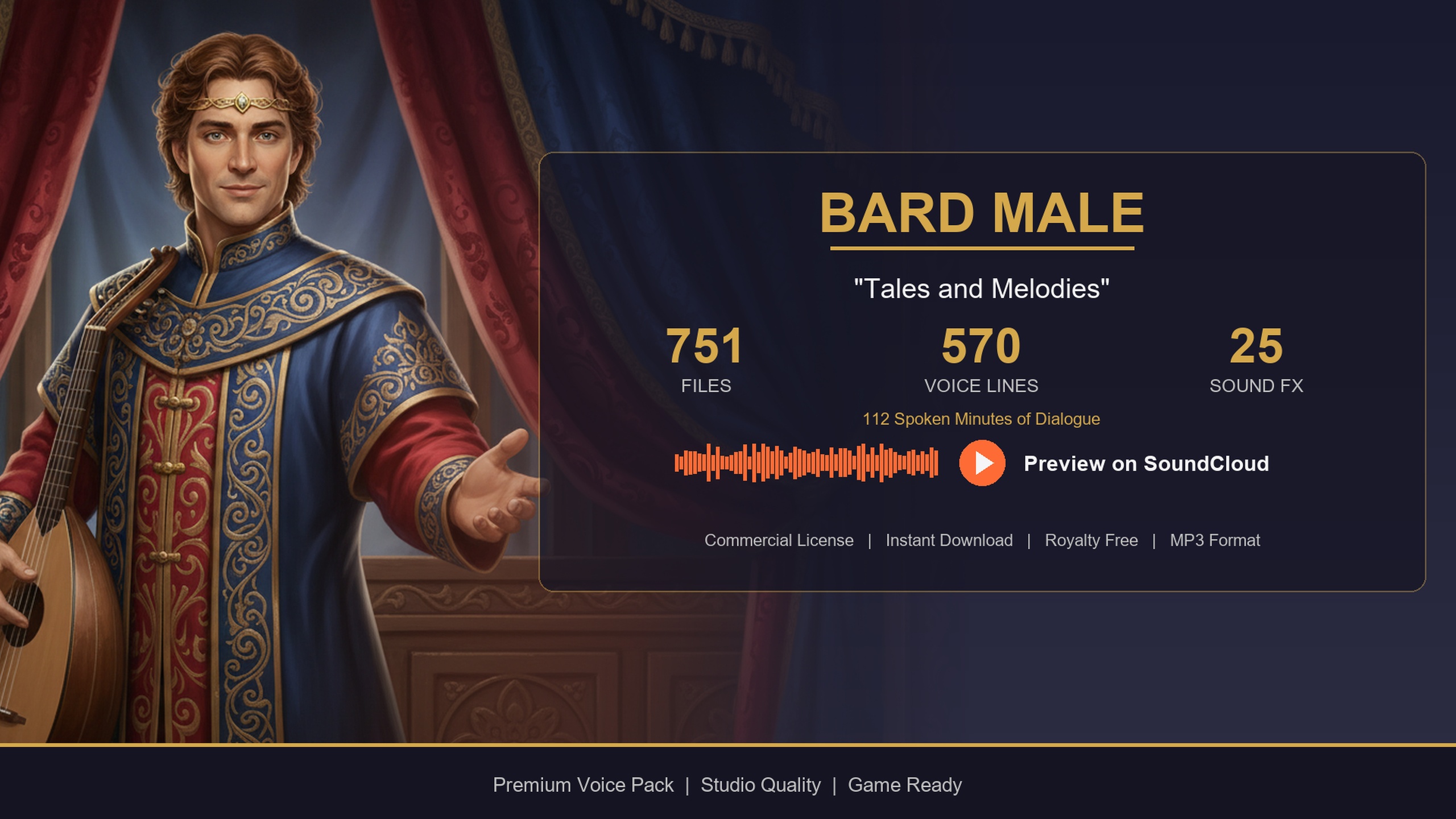 Media 1 for listing Bard Dialogue Pack | 112 Minutes of Audio