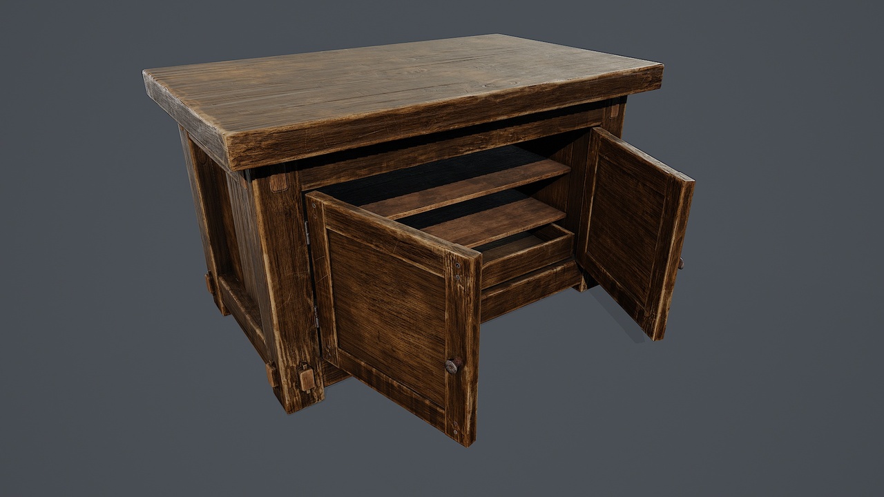 Media 1 for listing Rustic Wooden Cabinet PBR