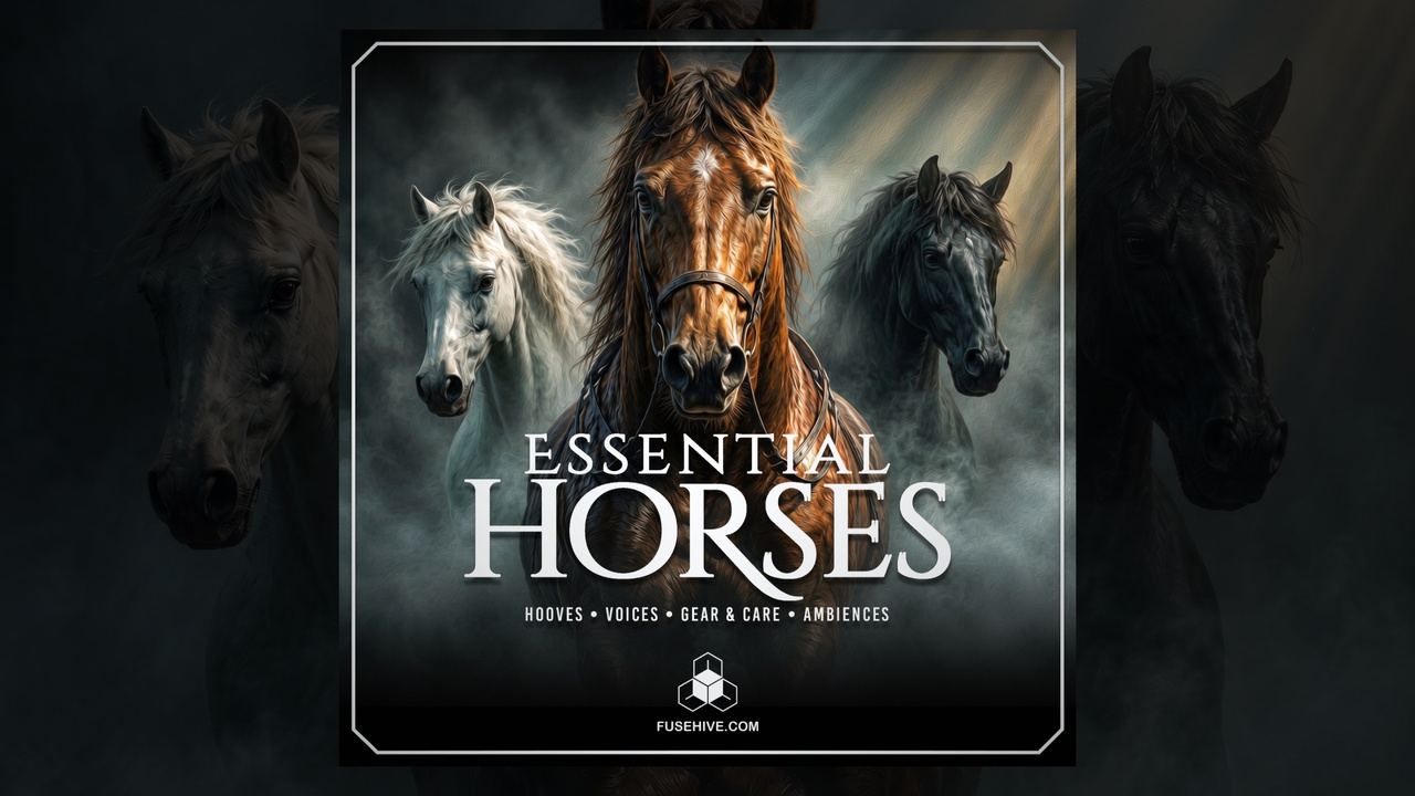 Media 1 for listing Essential Horses SFX | Hooves • Voices • Snorts • Gear & Care • Stable Ambiences