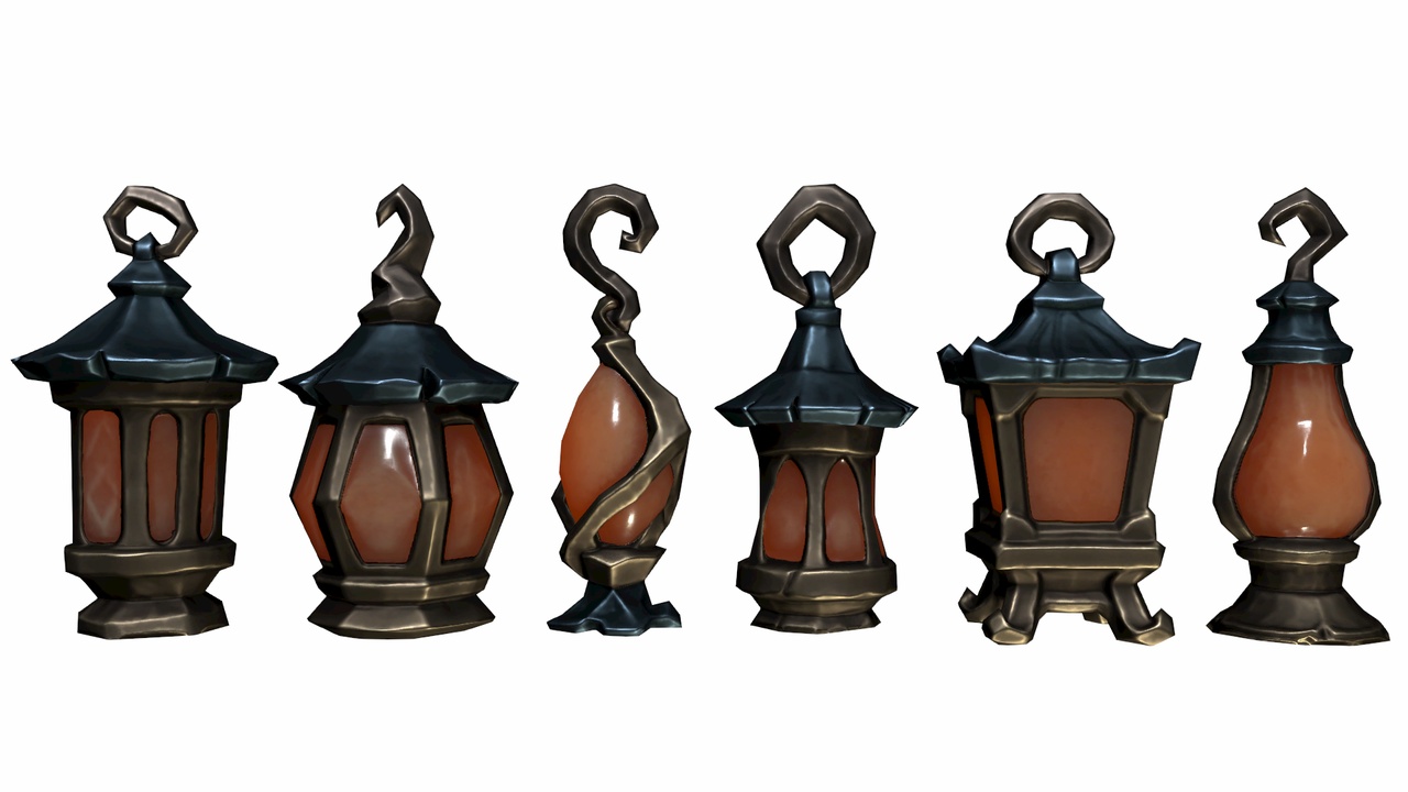 商品 Stylized Fantasy RPG Lamps Lanterns Light 的媒体 1