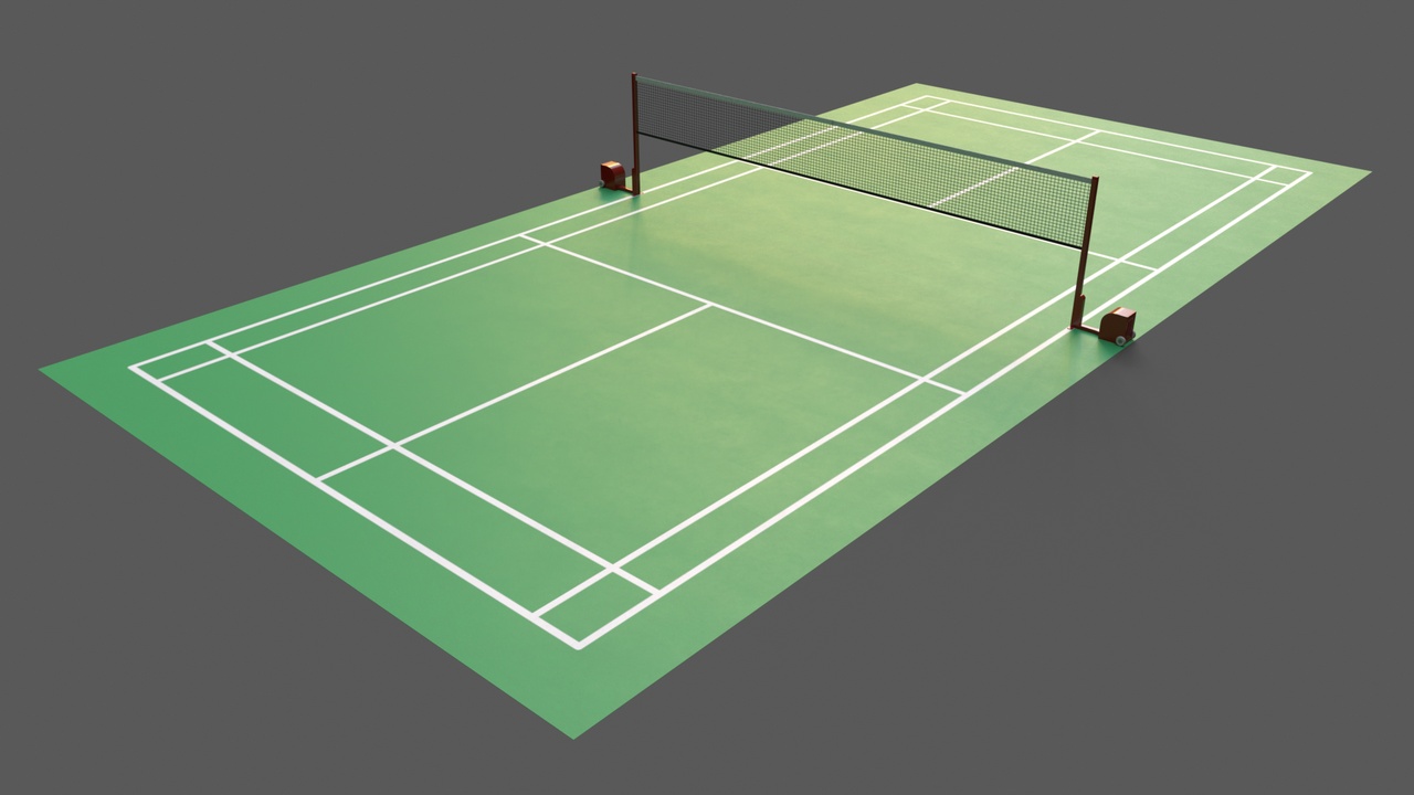 Media 1 for listing Badminton Court Floor and Net PBR