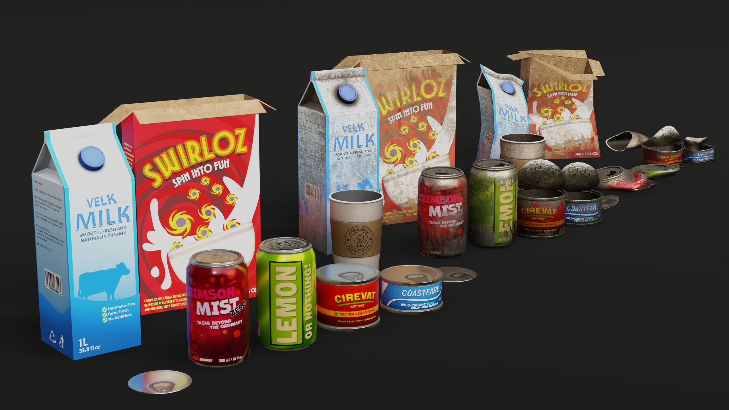 Medios 1 para el artículo Trash Props - Dirty Cans, Boxes & Food Packaging