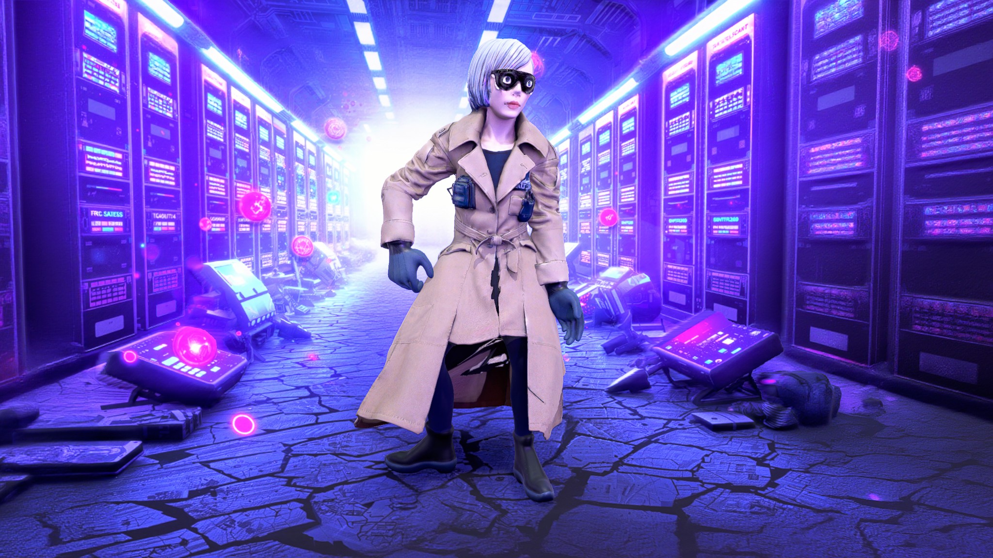 Cyber Spy Hacker Girl 3D Character | Fab