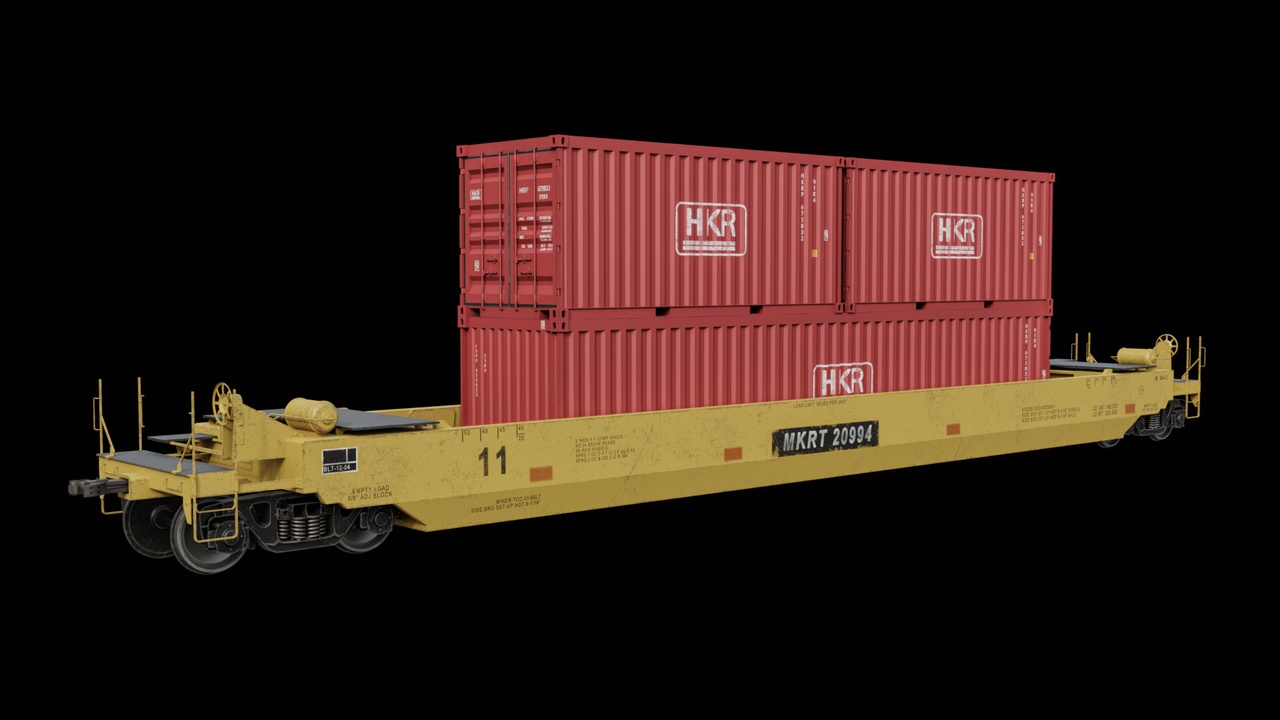 Media 1 for listing Husky Stack Well Car Wagon 53ft