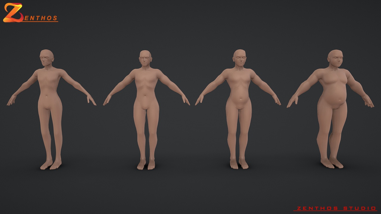 Body Base Module Base Body Male - Base mesh pack | Fab