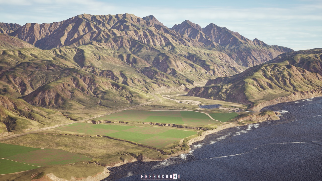 Media 1 for listing FREE 4x4km Coastal Landscape Sample