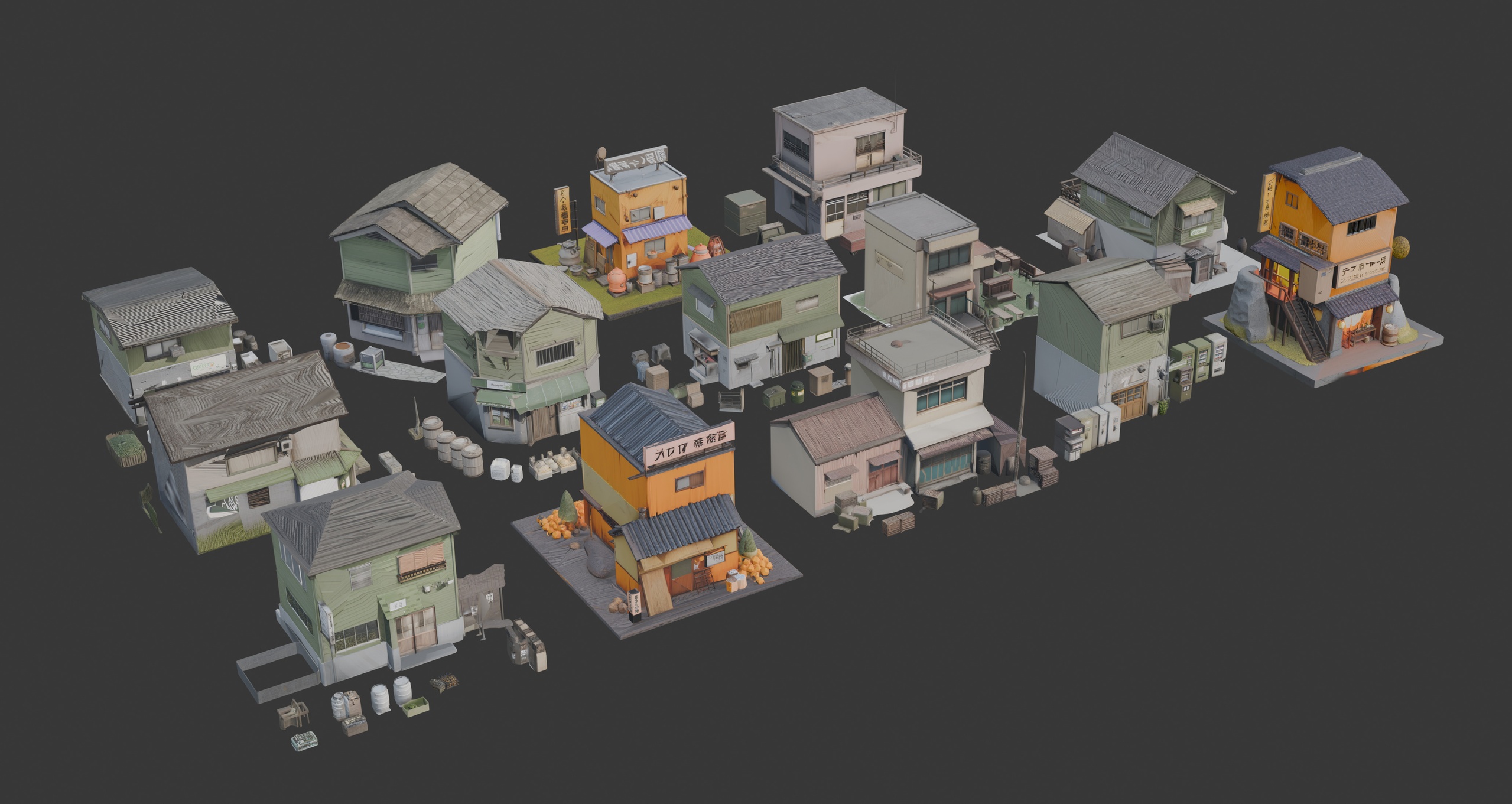 Media 1 for listing Stylized Fantasy Architecture Set