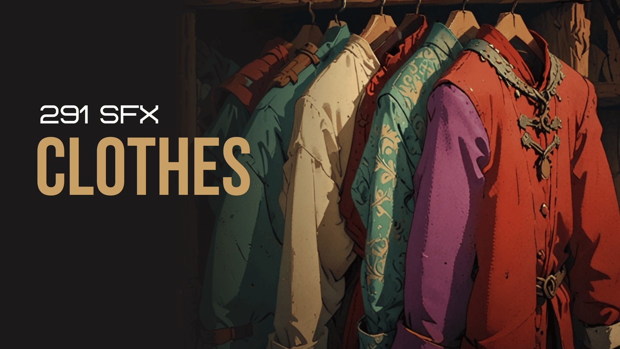 Media 1 for listing Clothes Sounds Pack - SFX