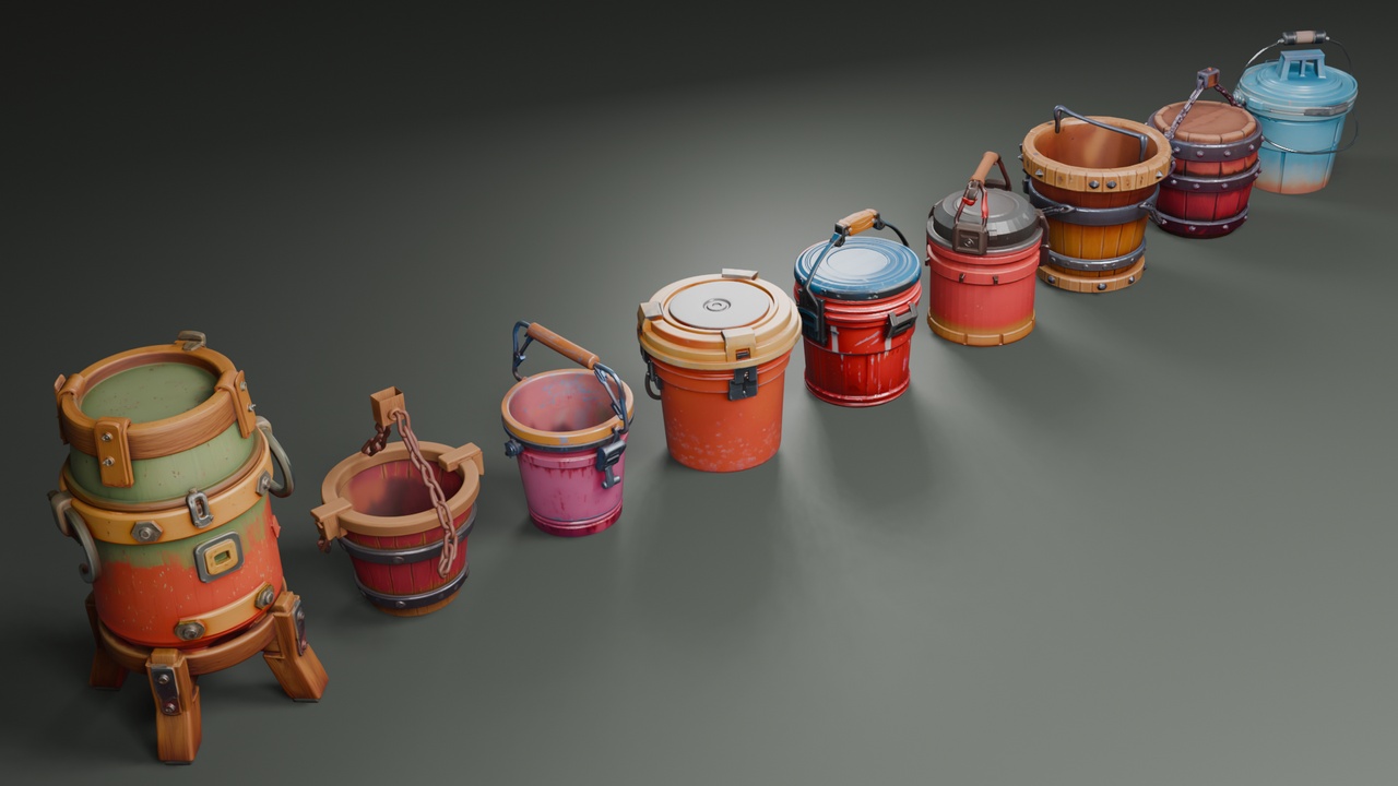 Media 1 for listing Stylized Buckets 🪣