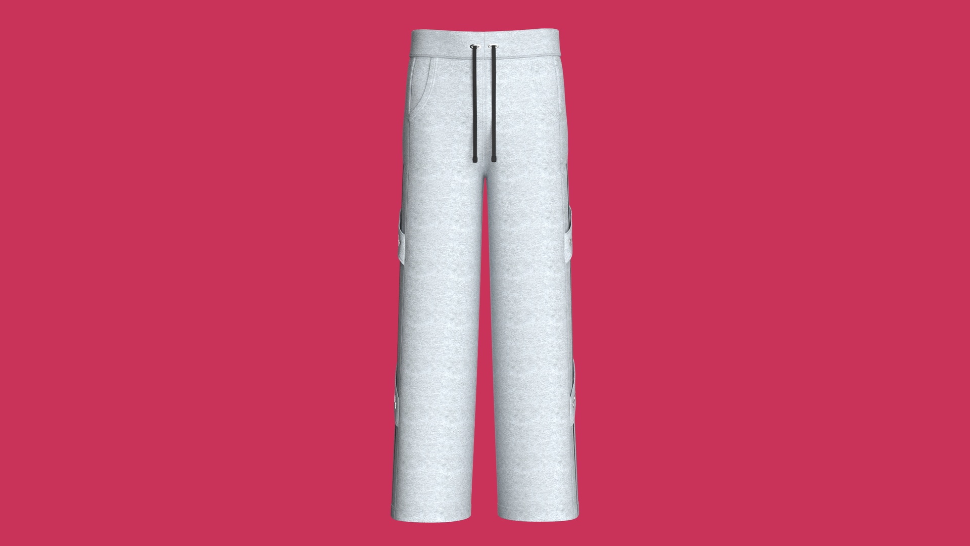 Media 1 for listing Men Side Striped Sweatpants With Eyelet Strap | High Poly
