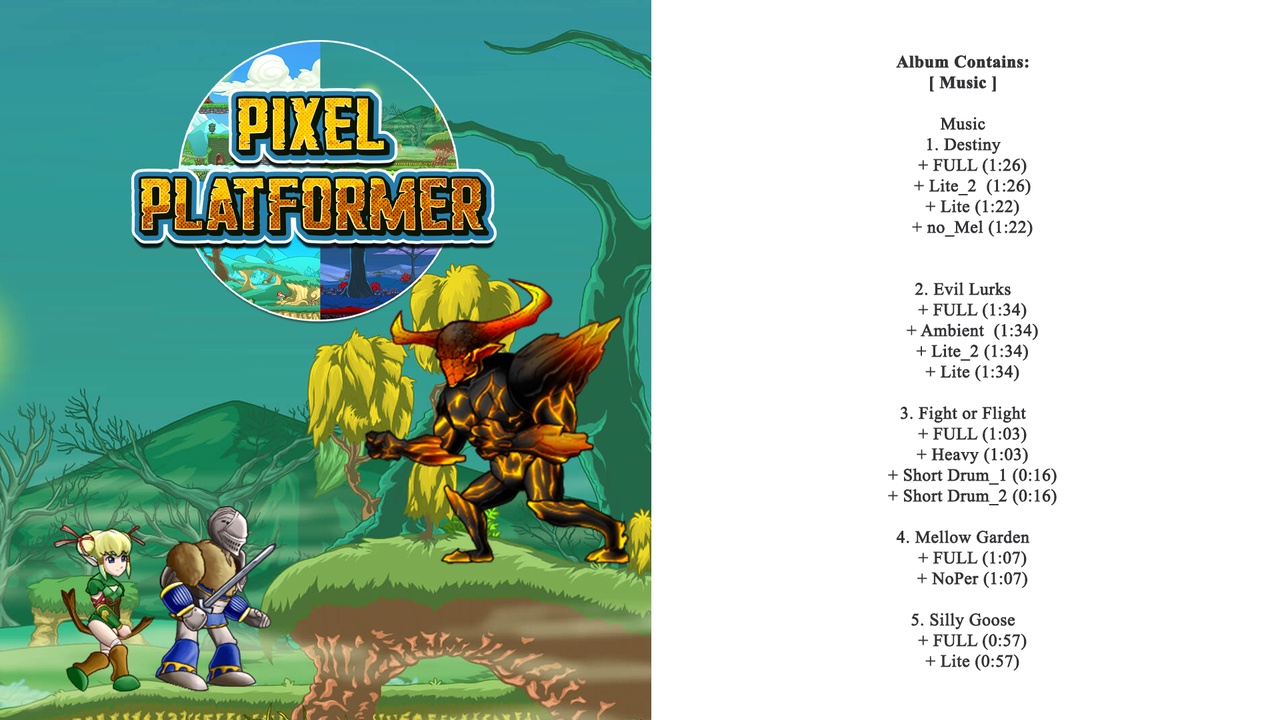 Media 1 for listing Pixel Platformer Music Pack