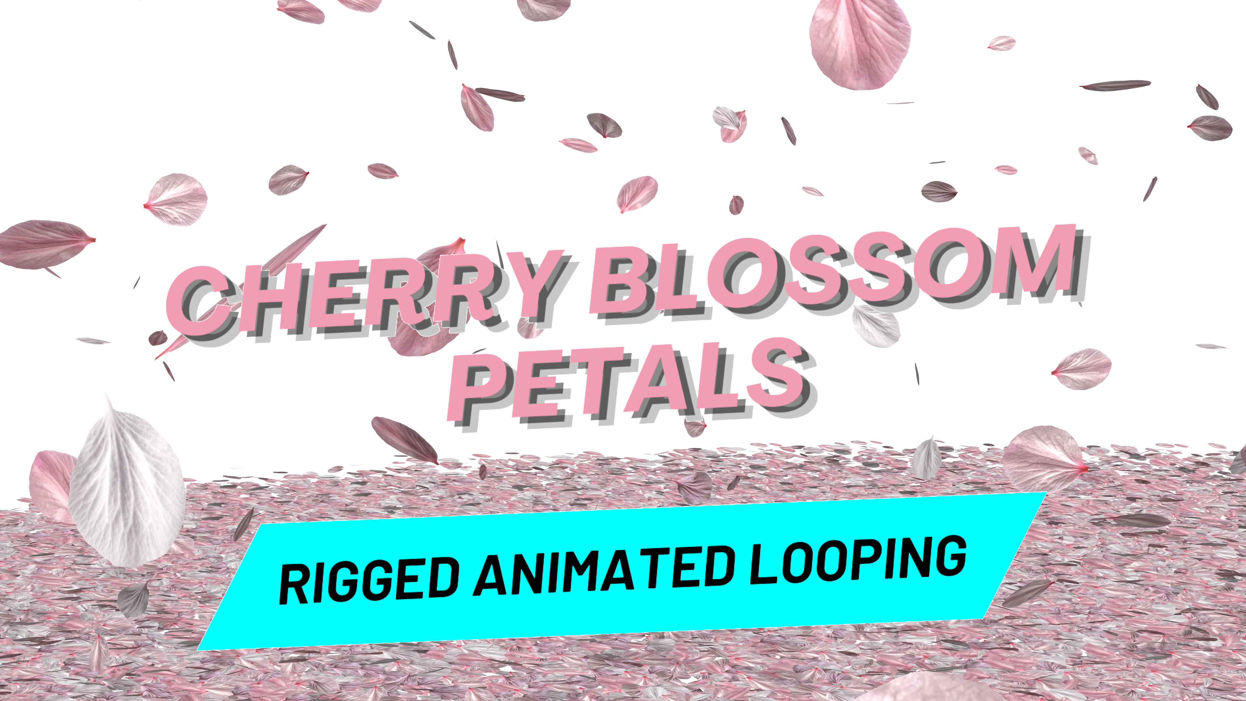 Falling Cherry blossom petals looping Low-poly animation | Fab