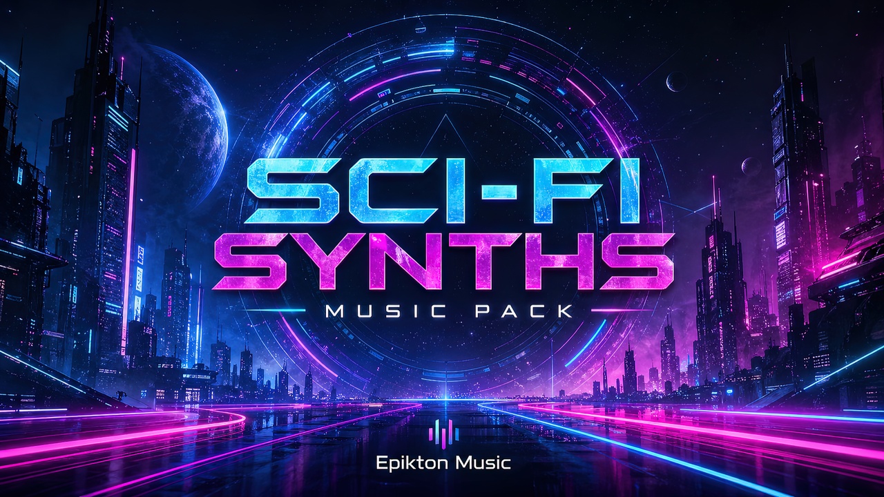 Media 1 for listing Sci-Fi Synths Music Pack: Cyberpunk, Futuristic, Space Tracks